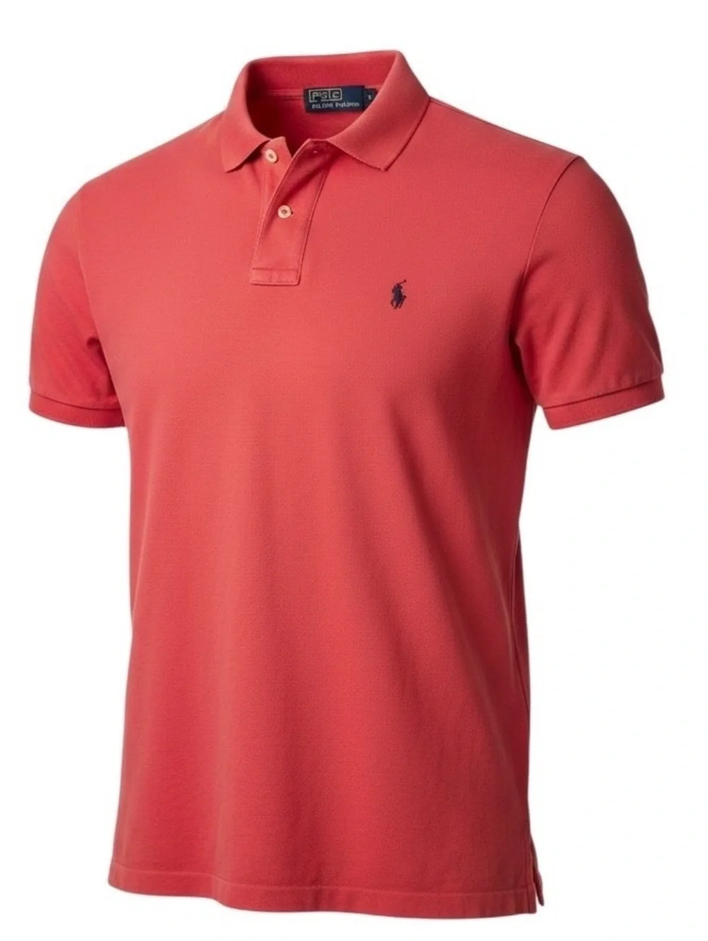 Polo Ralph Lauren Polo Shirt Mens Small Red Coral Short Sleeve Cotton Pony Logo
